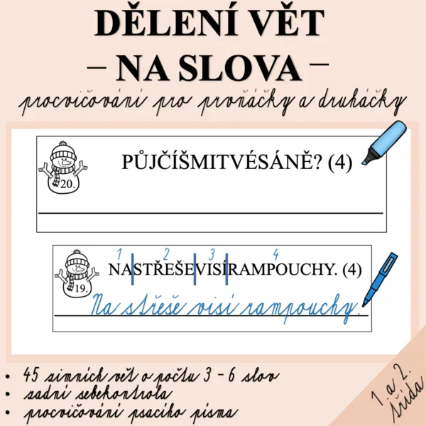 DĚLENÍ VĚT NA SLOVA 1