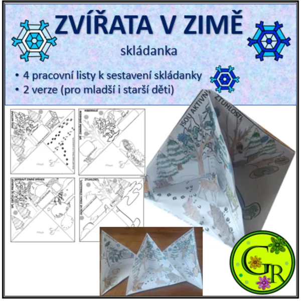 ZVÍŘATA V ZIMĚ - skládanka 1