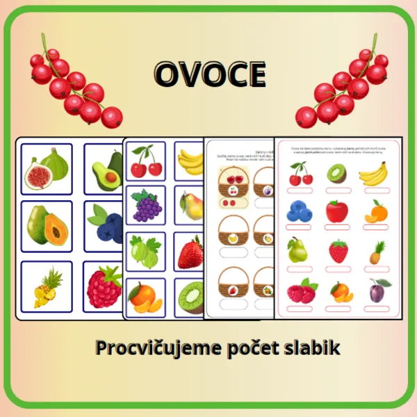 OVOCE (URČUJEME POČET SLABIK) 1