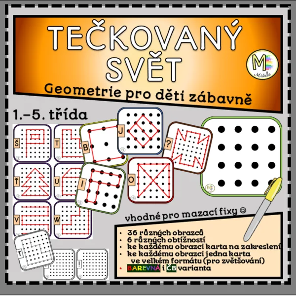 TEČKOVANÝ SVĚT- geometrie pro děti zábavně 1