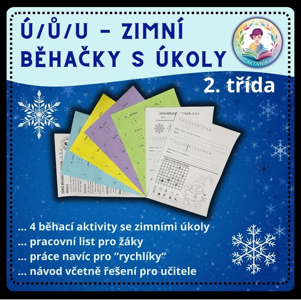 Zimní běhačky s úkoly Ú, Ů, U 1