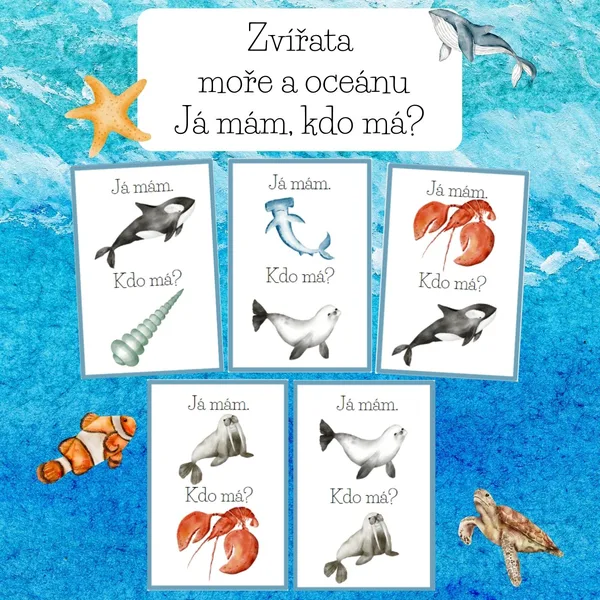 Zvířata moře a oceánu Já mám, kdo má? 1
