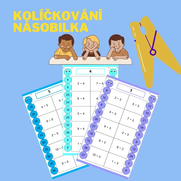 Kolíčkování - malá násobilka 1