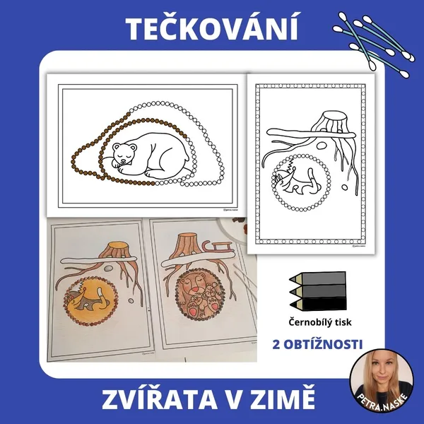 Tečkování - Zvířata v zimě 1