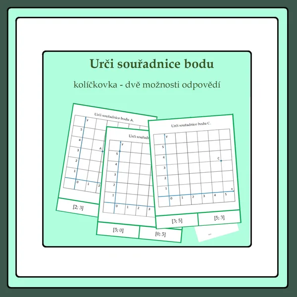 Urči souřadnice bodů - kolíčkovka 1
