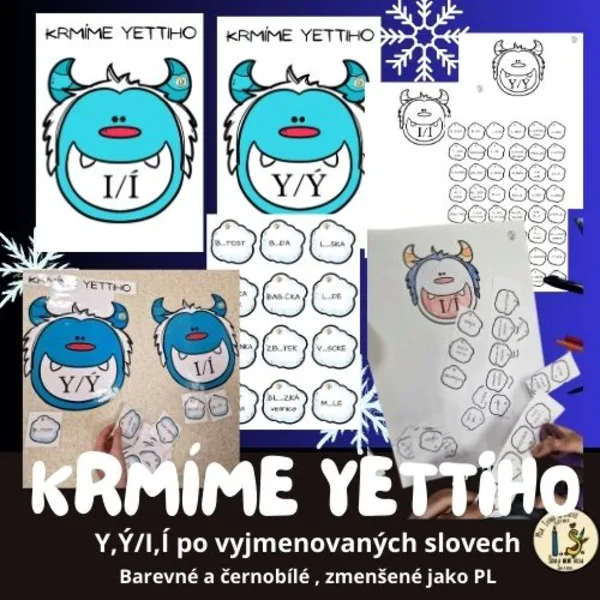 Krmíme Yettiho - vyjmenovaná slova 1
