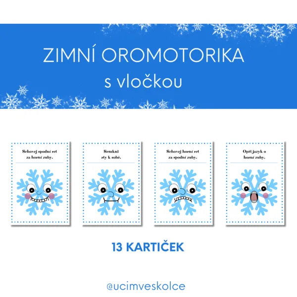 Zimní oromotorika s vločkou 1