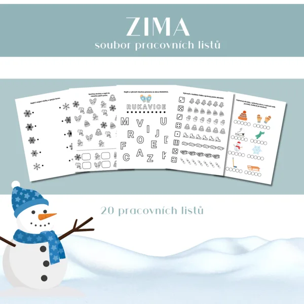 ZIMA - soubor pracovních listů 1