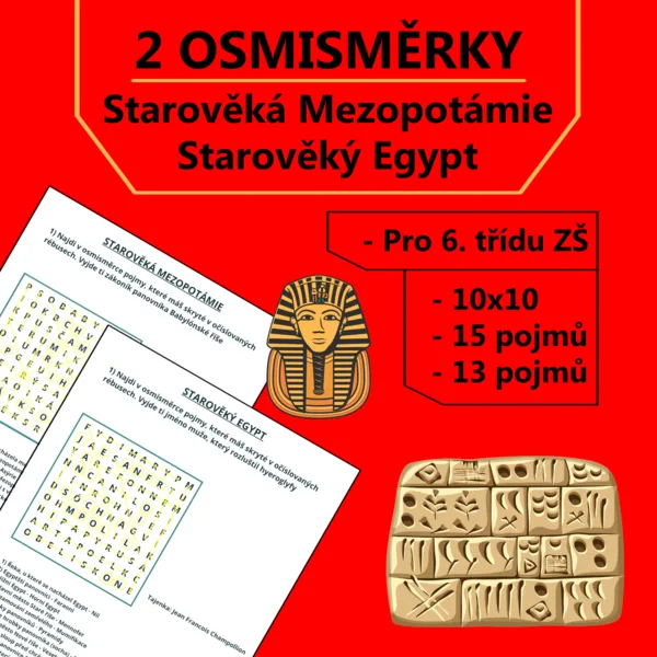 2 Osmisměrky - Starověká Mezopotámie a Starověký Egypt 1