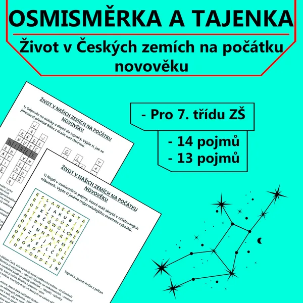 Život v našich zemích na počátku novověku - Osmisměrka a Tajenka 1
