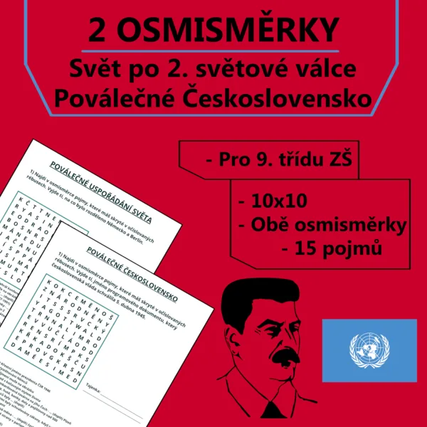 2 Osmisměrky - Svět po 2. světové válce a Poválečné Československo 1
