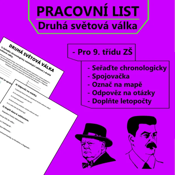 Pracovní list - Druhá světová válka 1