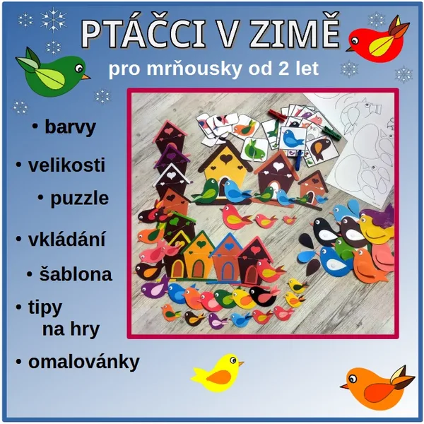 Ptáčci v zimě pro mrňousky 1