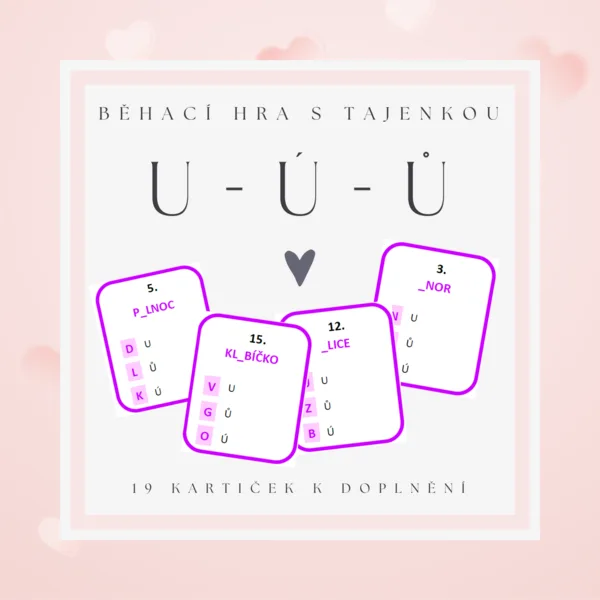 U - Ů - Ú - běhací hra s tajenkou 1
