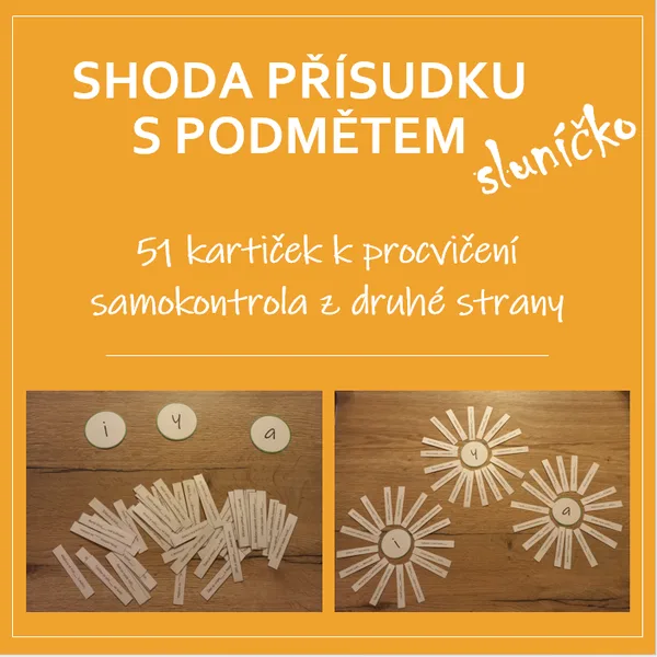 Shoda přísudku s podmětem - sluníčko 1