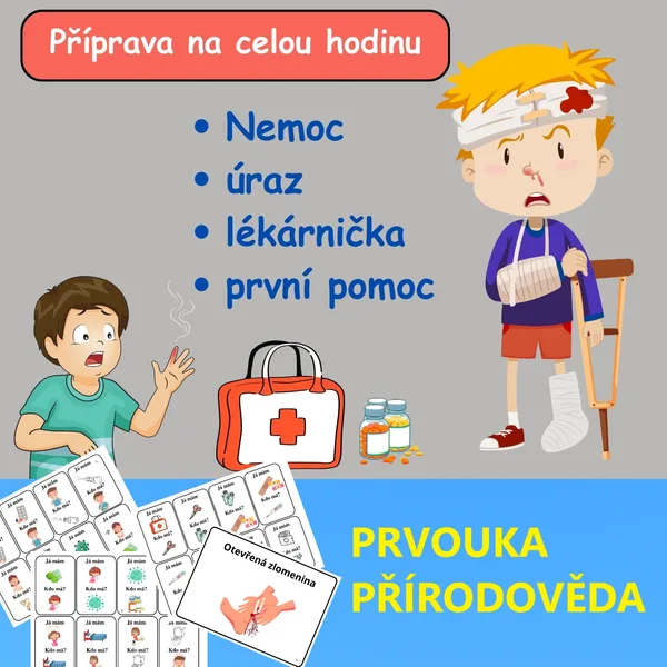 NEMOC x ÚRAZ, LÉKÁRNIČKA A PRVNÍ POMOC - příprava na 2 -3 hodiny 1