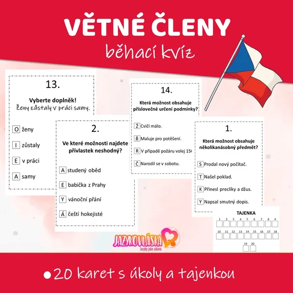 Větné členy běhací kvíz 1