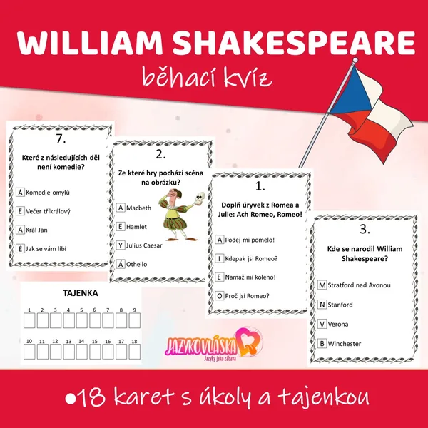 William Shakespeare běhací kvíz 1