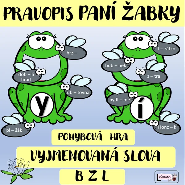 Pravopis paní žabky - vyjmenovaná slova po B, Z, L 1