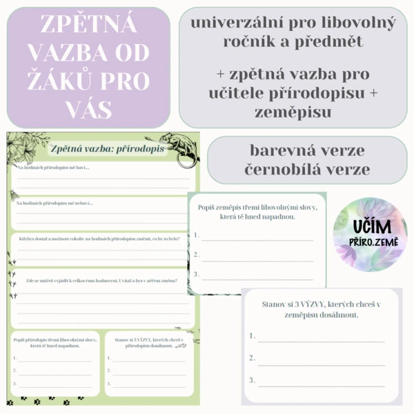 Zpětná vazba - od žáků pro vás (univerzální) 1