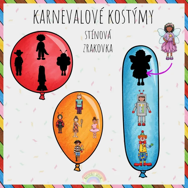 Karnevalové kostýmy, stínová zrakovka 1