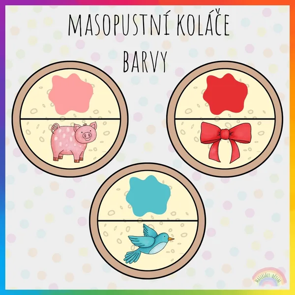 Masopustní koláče, barvy 1