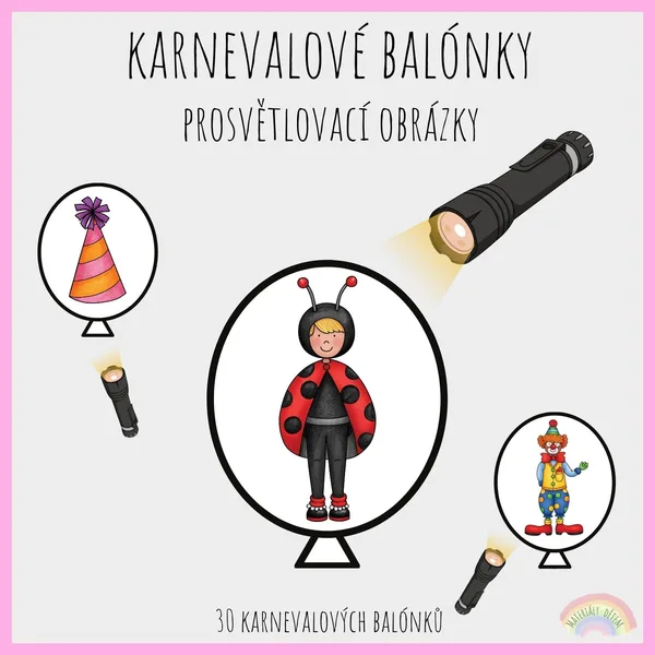 Karnevalové balónky, prosvětlovací obrázky 1