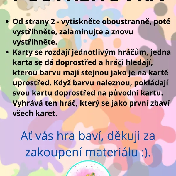 Postřehovka - barvy 1