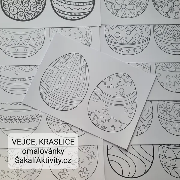 VEJCE, KRASLICE - omalovánky 1