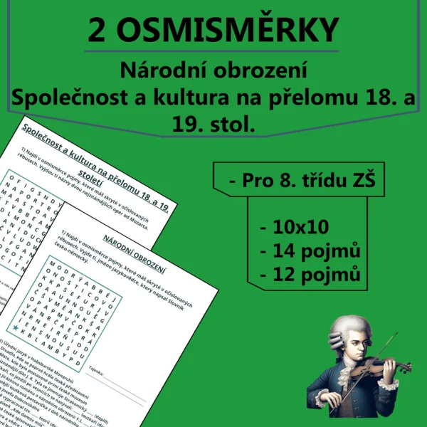 2 Osmisměrky - Národní obrození a Společnost, kultura na přelomu 18. a 19. stol. 1