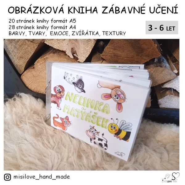 OBRÁZKOVÁ KNIHA ZÁBAVNÉ UČENÍ se suchými zipy 1