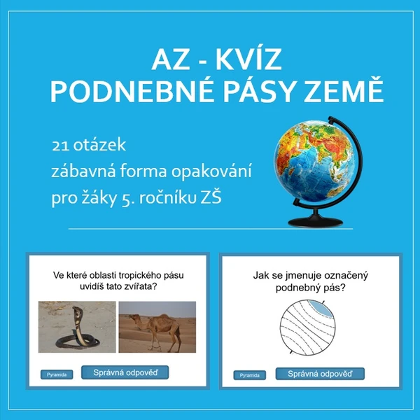 AZ-KVÍZ Podnebné pásy Země 1