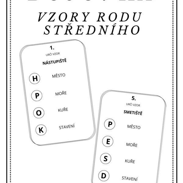 Bojovka - vzory rodu středního 1