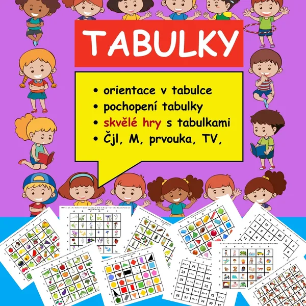 TABULKA, SOUŘADNICE, ORIENTACE V TABULCE - HRY S TABULKOU 1