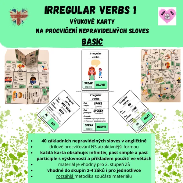 Irregular verbs 1 - výukové karty BASIC 1
