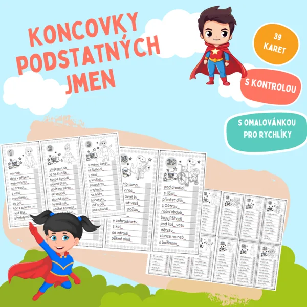 Koncovky podstatných jmen 1