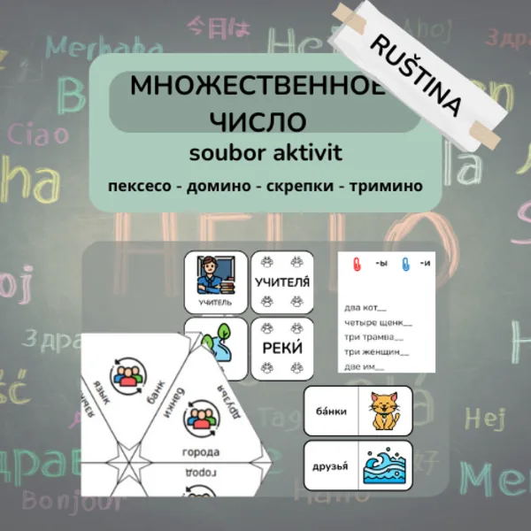 Množné číslo - soubor aktivit 1
