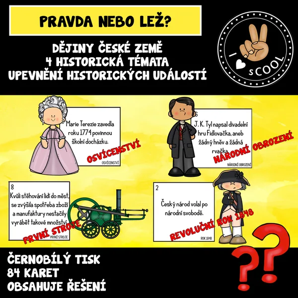 Pravda nebo lež? Osvícenství, první stroje, národní obrození, rok 1848. 1