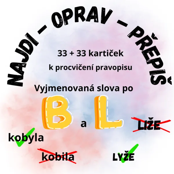 Najdi - oprav - přepiš 1