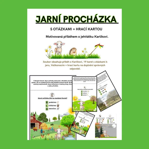 Jarní procházka s příběhem o jehňátku - tajenka 1