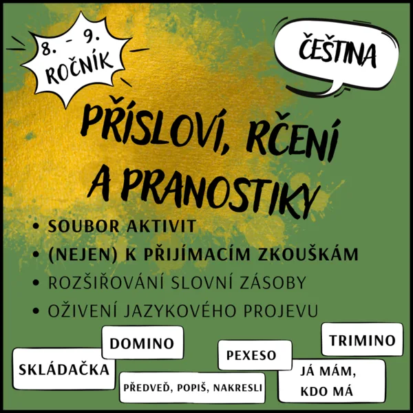 Přísloví, rčení a pranostiky - sada aktivit 1