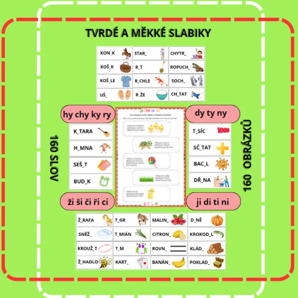 TVRDÉ A MĚKKÉ SLABIKY (K vyvození i procvičení s metodickými návody) 1