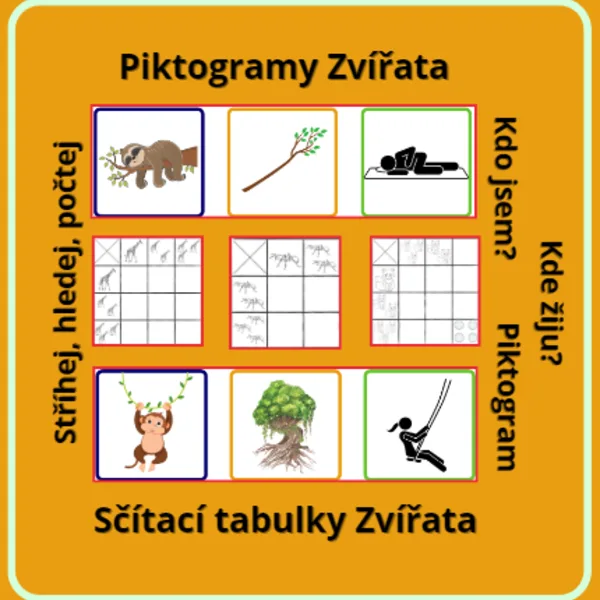 ZVÍŘATA (Pexetrio a Sčítací tabulky) 1