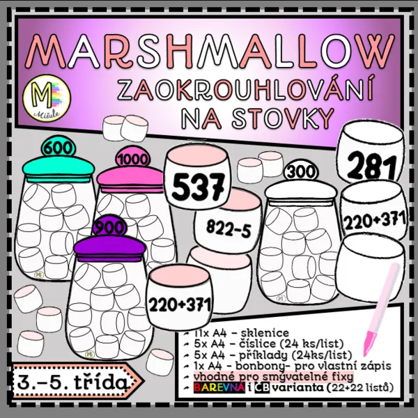 MARSHMALLOW- ZAOKROUHLOVÁNÍ NA STOVKY 1