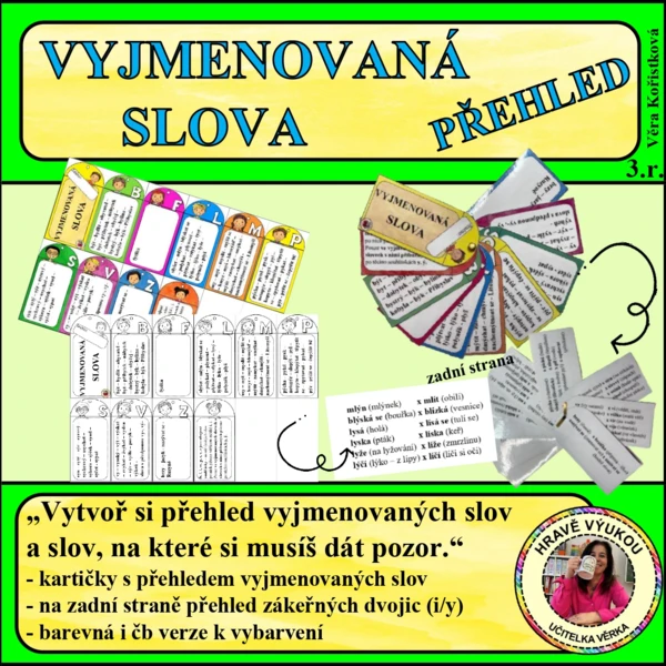 VYJMENOVANÁ SLOVA – PŘEHLED 1