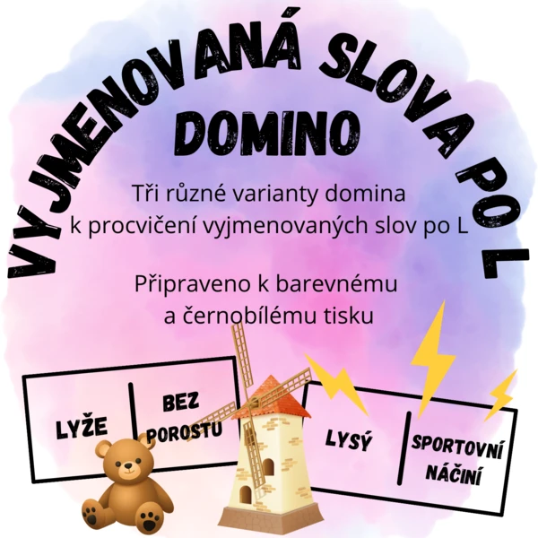 Vyjmenovaná slova po L - domino 1