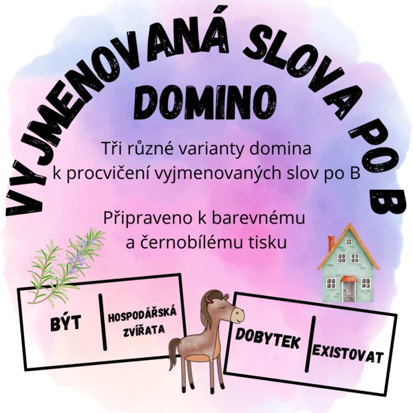 Vyjmenovaná slova po B - domino 1