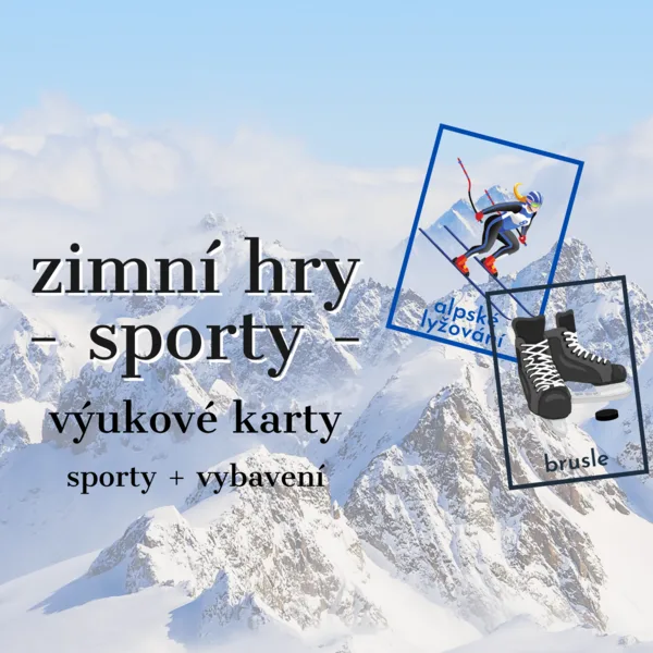 Výukové karty "Zimní hry - sporty - výukové karty" 1