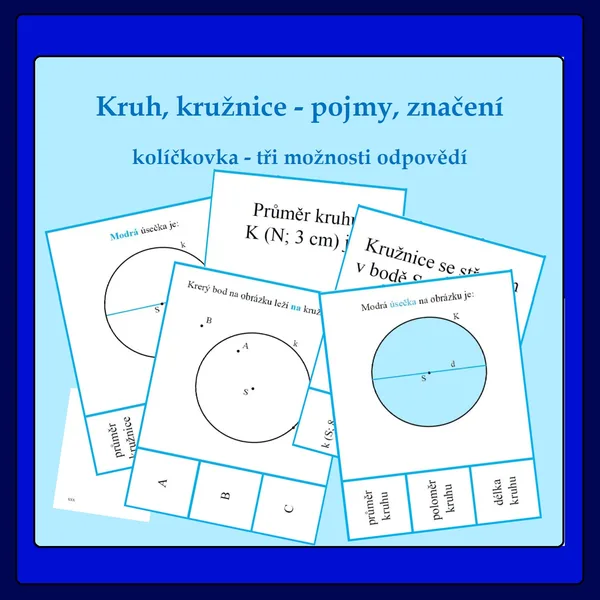 Kruh, kružnice - pojmy, značení 1
