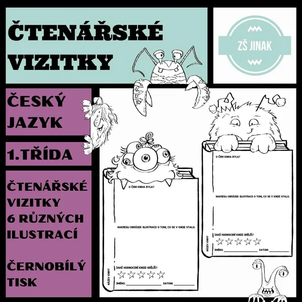 ČTENÁŘSKÉ VIZITKY pro první ročník 1